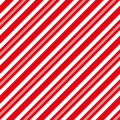 Christmas candy cane stripes seamless red and white pattern for holiday background