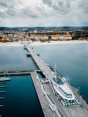 Sopot pier shot from the air