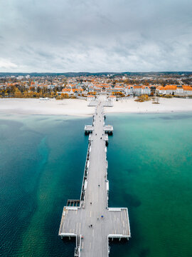 Sopot pier shot from the air