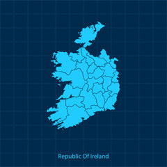 vector map of Republic of Ireland