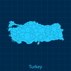 vector map of Turkey