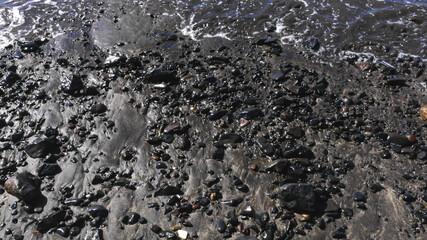 Black Beach Sand Directly Above