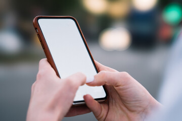 Anonymous woman answering on message