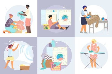 Laundry Flat Design Concept