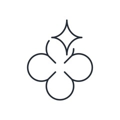 Floral aroma freshness. Vector linear icon isolated on white background.