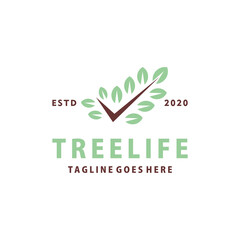 Natural Tree Leaf Logo design Vector