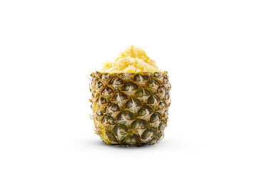 Fresh pineapple fruit isolated on white background
