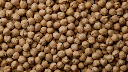 raw chickpeas top view