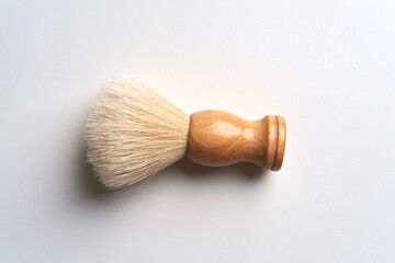 shaving brush on white background