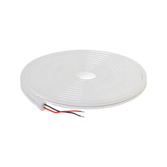 Neon flex led strip light in roll isolated on white background