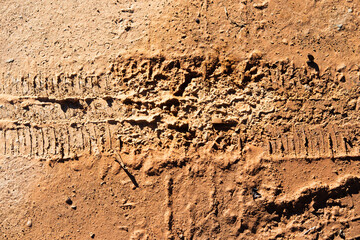 tire mark in the mud