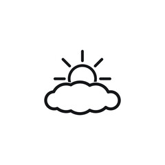 Icon vector graphic of cloud, good for template illustration