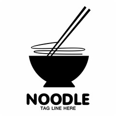 ramen noodle logo with chopsticks design