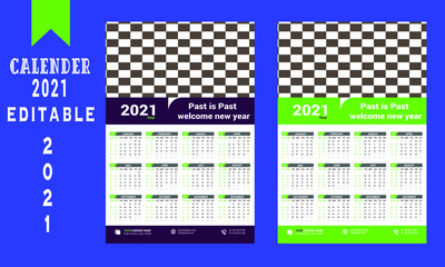 Naklejka na ściany i meble calendar design 2021