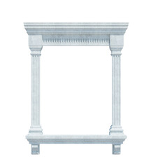 Obraz premium 3d Render Building Structure On White