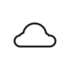 Icon vector graphic of cloud, good for template illustration