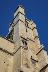 High Gothic style Narbonne Cathedral of Saint-Just-et-Saint-Pasteur (Roman Catholic church 13th century). Narbonne, Languedoc-Roussillon-Midi-Pyrenees, France.