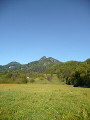 Obraz premium Mountain tour to Brauneck mountain, Bavaria, Germany