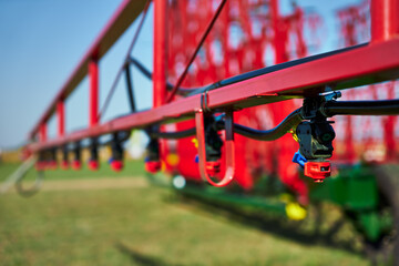 Nozzles on the watering machine.