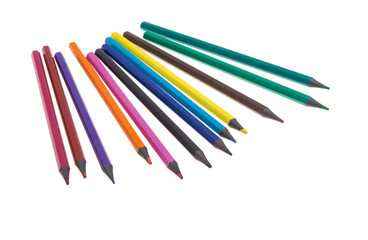 Fototapeta premium colored pencils isolated