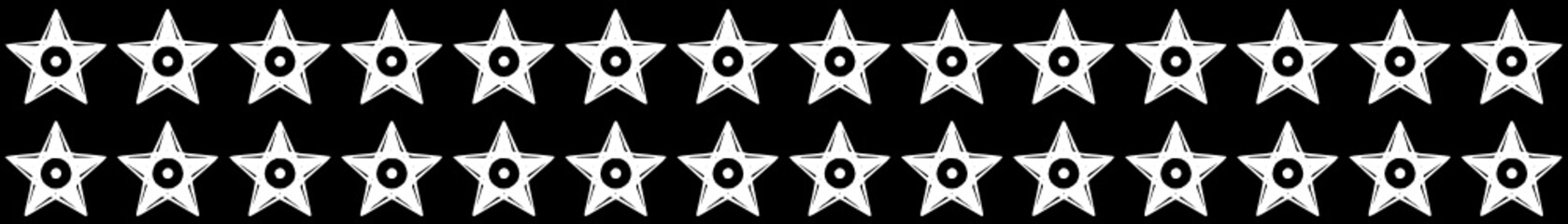 Black and white pattern with a five-pointed stars