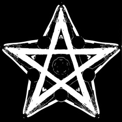 Decorative geometric five-pointed star