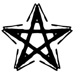 Decorative geometric five-pointed star
