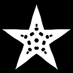 Abstract five-pointed star