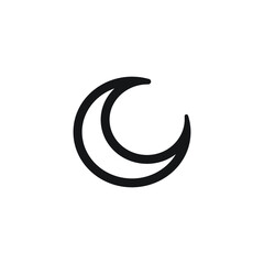 Obraz premium Icon vector graphic of crescent moon, good for template