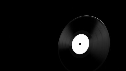 レコード、LPの黒背景素材