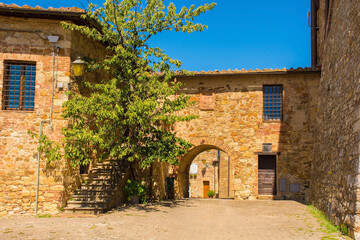 Fototapeta premium The historic medieval village of Murlo, Siena Province, Tuscany, Italy 