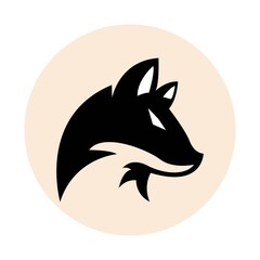 fox head Vector Simple Modern Logo Design