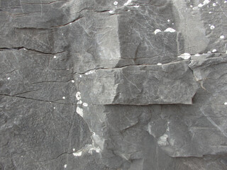 Background from rock texture close-up. The wall of natural stone of gray and brown.