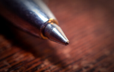 ballpoint pen tip close-up