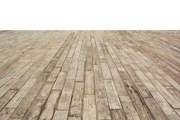 wooden floor on white background.