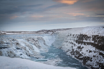 atemberaubender Ausblick über den Wasserfall Gulfoss in Island