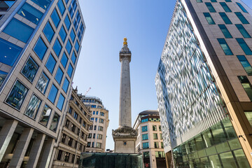 Fototapeta na wymiar The Great Fire Monument in London