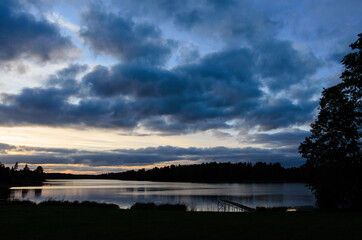 sunset bythe lake