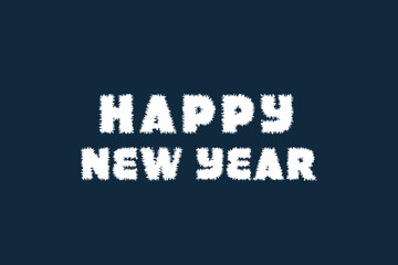 Merry Christmas and Happy New Year greeting card. Modern calligraphy lettering. Typographic vector design, beautiful bokeh background, blurred festive lights.