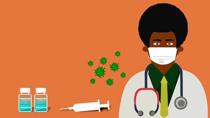 Doctor observing the behavior of the virus.