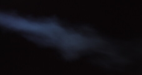 Atmospheric smoke 4K Fog effect. Smoke in slow motion on black background. White smoke slowly...