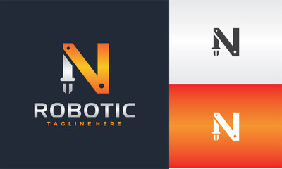 initial N robot arm logo