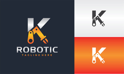 initial K robot arm logo