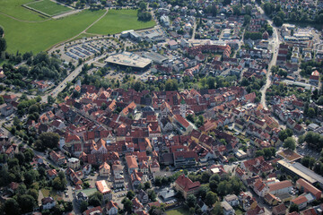 Stadtpanorama über Süddeutschland 28.8.2020