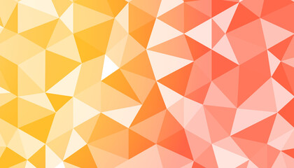 Modern background of different triangles in a yellow-pink gradient.