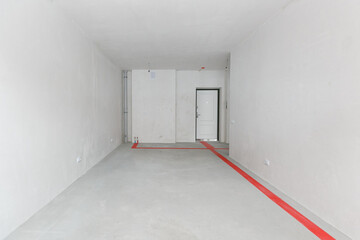 Russia, Moscow, november 14, 2020, interior of the apartment without decoration in gray colors