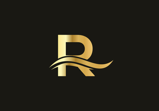 R letter logo design. R Logo for luxury branding. Elegant and stylish design for your company. 