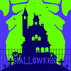 halloween vector illustration for web design