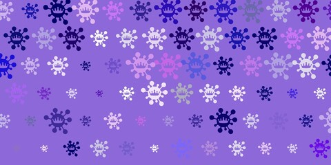 Light Purple, Pink vector texture with disease symbols.