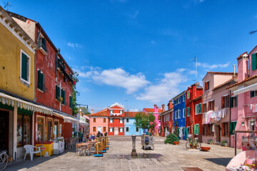 Burano island, venice, veneto, italy, europe